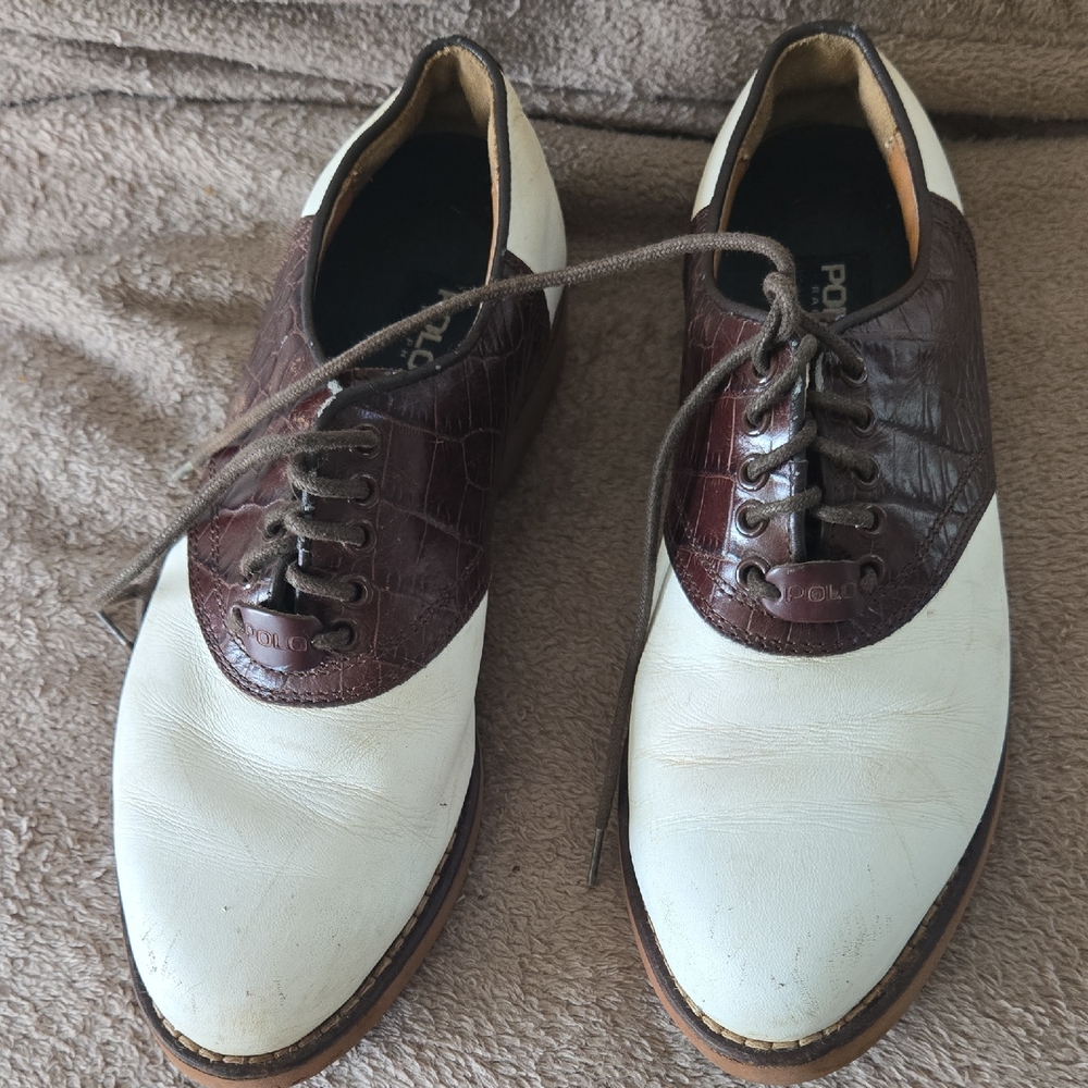 Polo by Ralph Lauren Men's Two-Tone Leather Oxfords 6.5